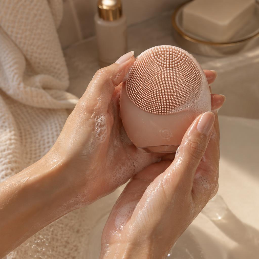 Cleansing with the FORME SKIN brush